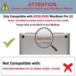 TECOOL Coque MacBook Pro 13 Pouces 2016-2020 (Modèle: A2338 M1,A2289,A2251,A2159,A1706,A1989), Plastique Case Étui & Protection Clavier & Adaptateur USB C pour MacBook Pro 13 Touch Bar -Transparente6
