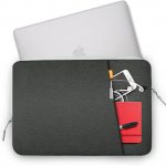 JETech 15,4 Pouces Housse Compatible avec iPad et Ordinateur Portable, Compatible avec 16 MacBook Pro, Sacoche avec Poche Accessoire, Résistant Aux Chocs Imperméable à l’eau Fonction, Gris2