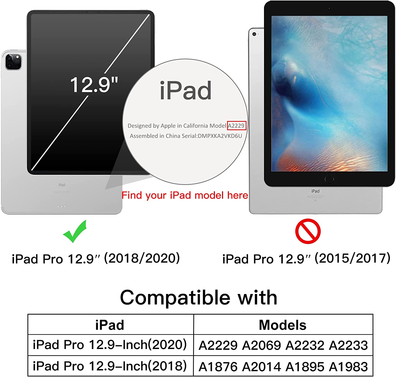 Coque compatible avec iPad 10,2 Pouces (Modèle 2021,2020,2019, 9ème/8ème/7ème  Génération), Avec Veille,Réveil Automatique, Noir – JETech – Zone Affaire