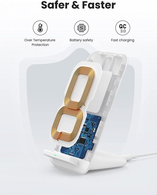 Chargeur sans Fil 15W UGREENCharge Rapide Qi Chargeur à Induction