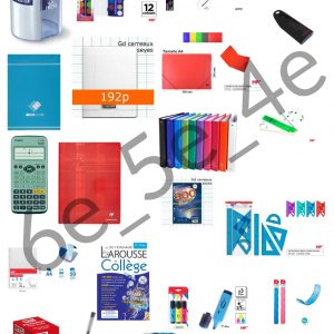 Bouquet fournitures scolaires - College - Cinquième - Quatrième - Troisième (5e, 4e, 3e)