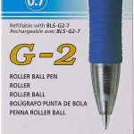 Pilot G2 BL-G2-7-BLot de 12 Stylo à bille Pointe moyenne 0.7 rétractable Encre gel Bleue Corps plastique avec grip caoutchouc 3