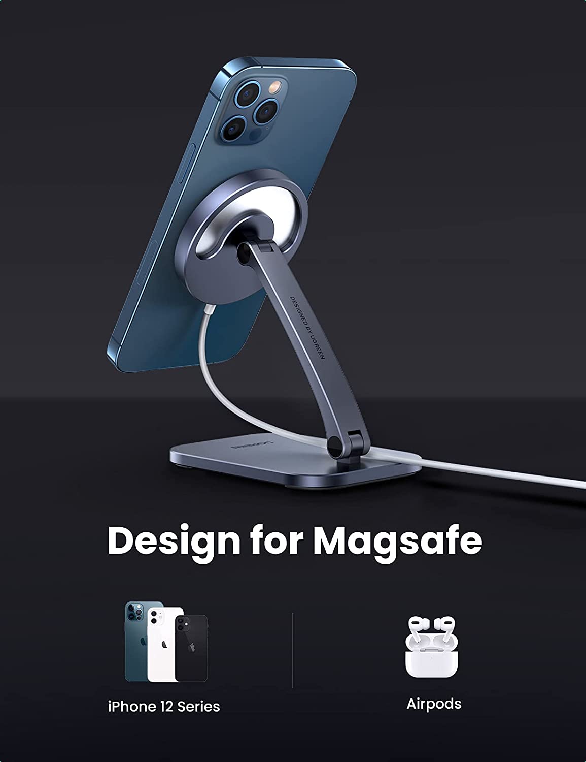 Support Pliable en alliage d'aluminium pour MagSafe NILLKIN - Ma Coque
