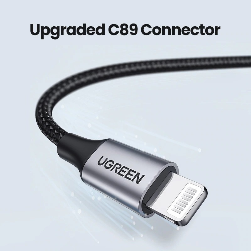 Câble usb-c vers lightning avec MFi certifié Power Delivery compatible avec  iPhone et ipad, blanc (2M) – UGREEN – Zone Affaire