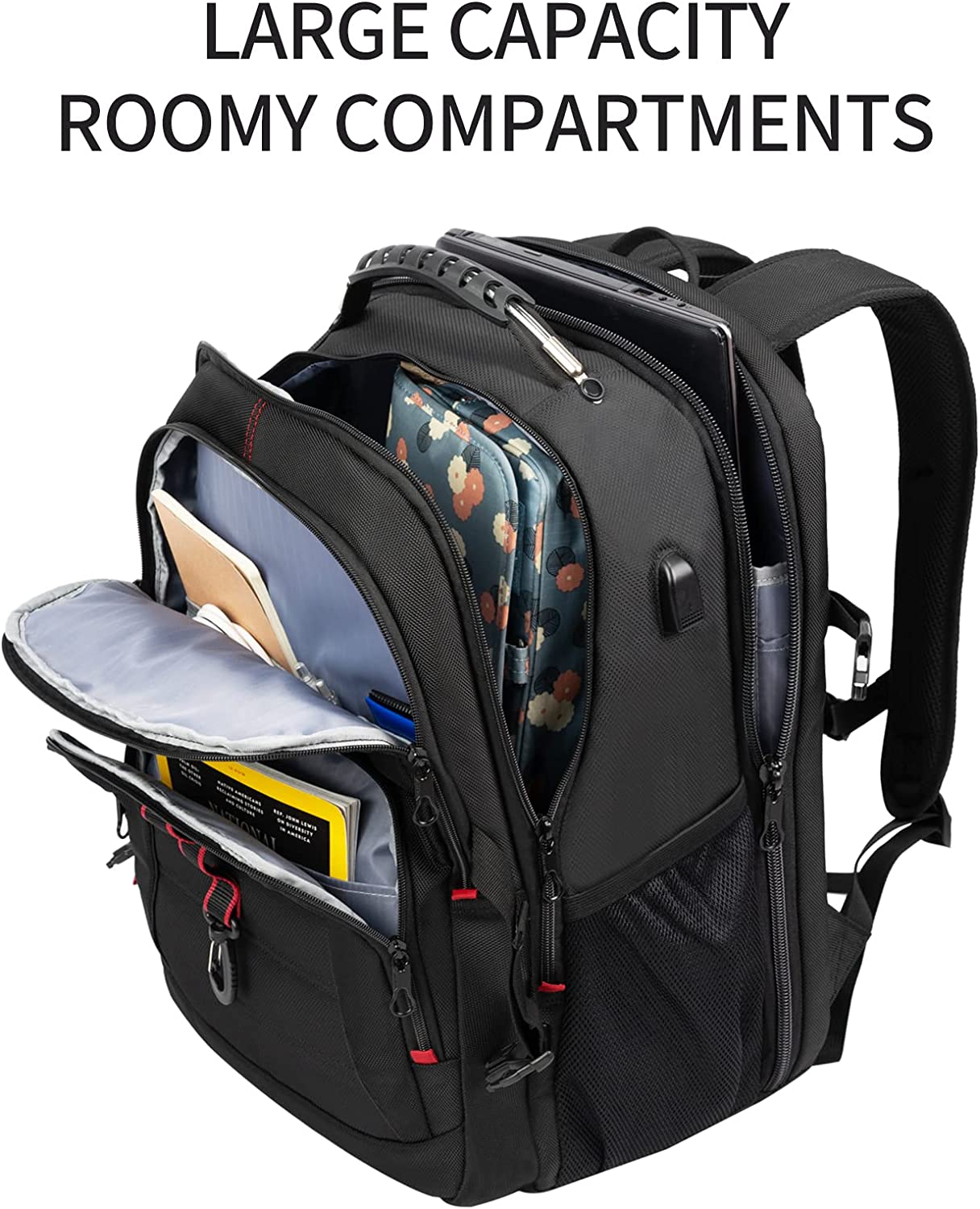 Only-bags.store Sac à dos pour ordinateur portable de 17 pouces, sac à dos  à roulettes étanche, grands sacs à dos élégants pour le travail, les  voyages universitaires
