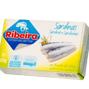 Paquets de conserves de thon à l’huile d’olive avec du sel, 6 X 80g – Ribeira