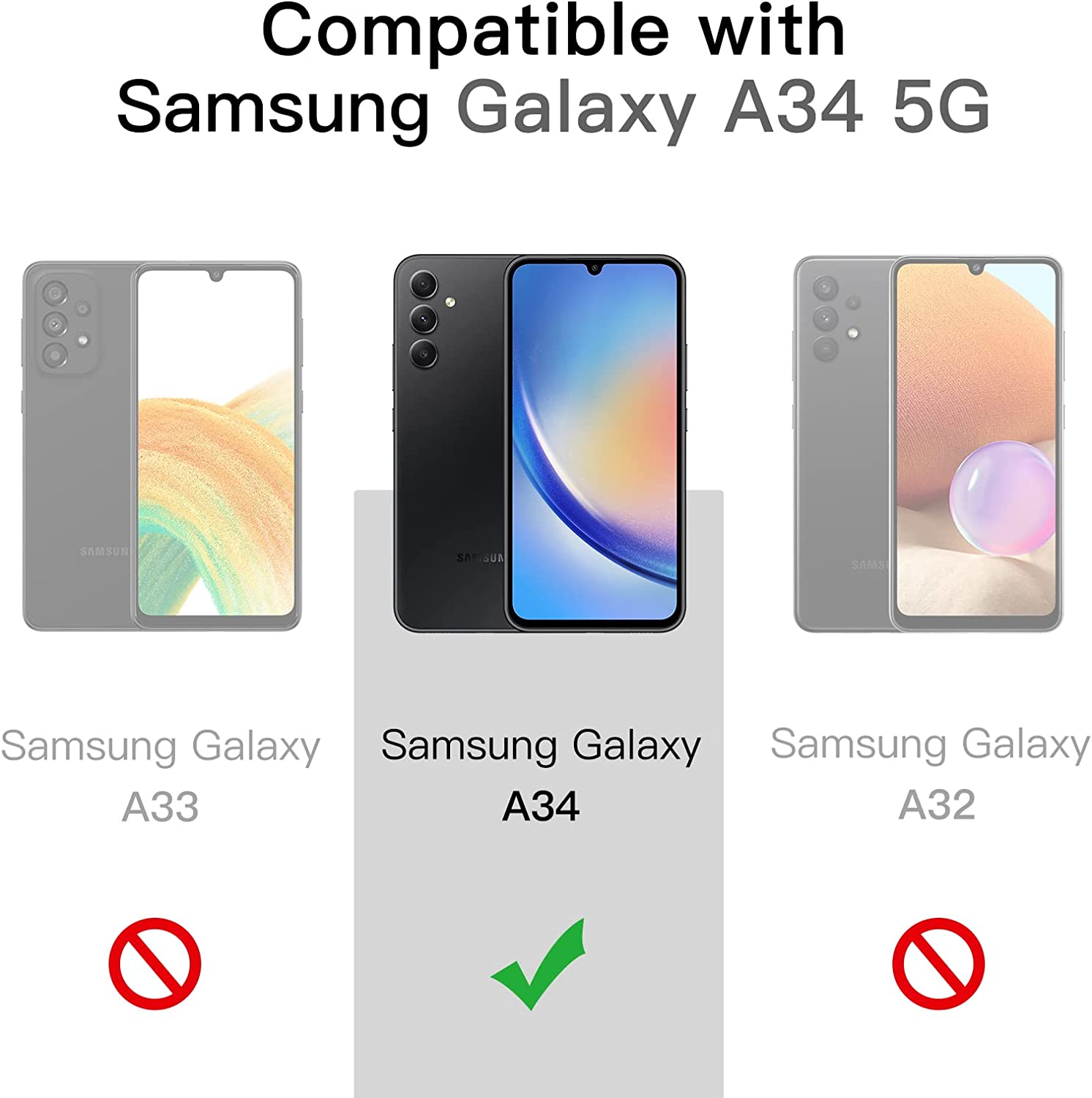 Coque JETech Mat pour Samsung Galaxy A34 6,6 Pouces (Noir) 2
