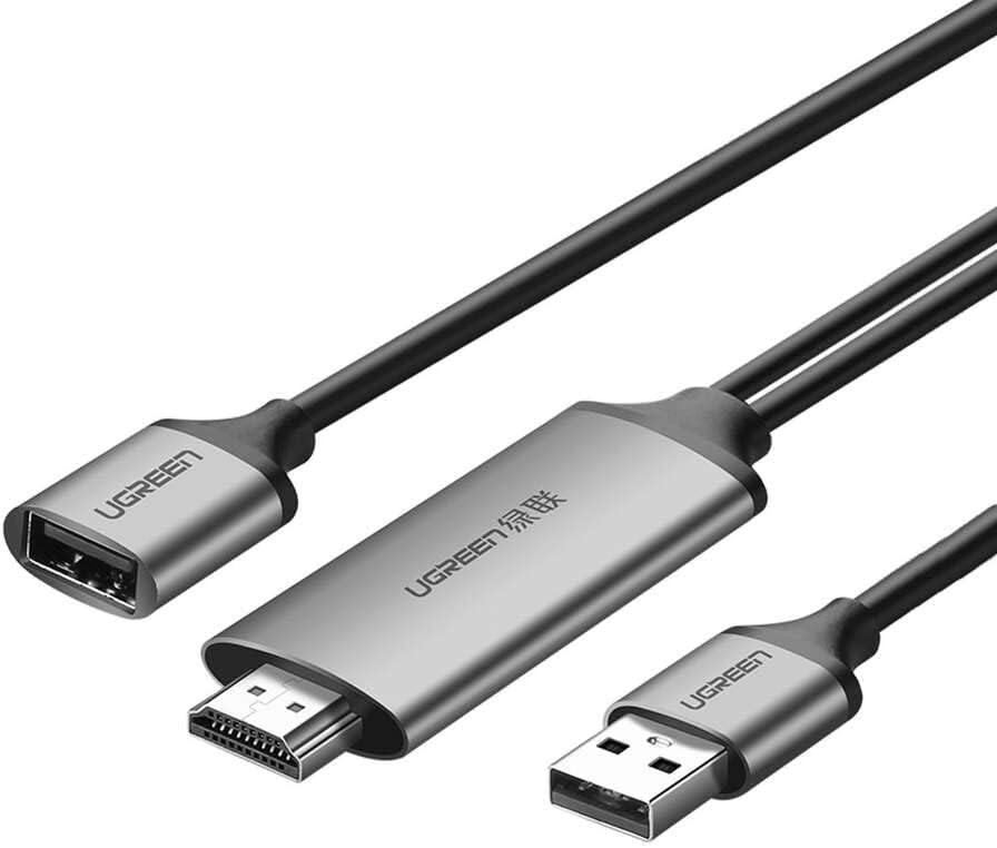 Câble adaptateur USB mâle + USB 2.0 femelle vers HDMI téléphone vers H