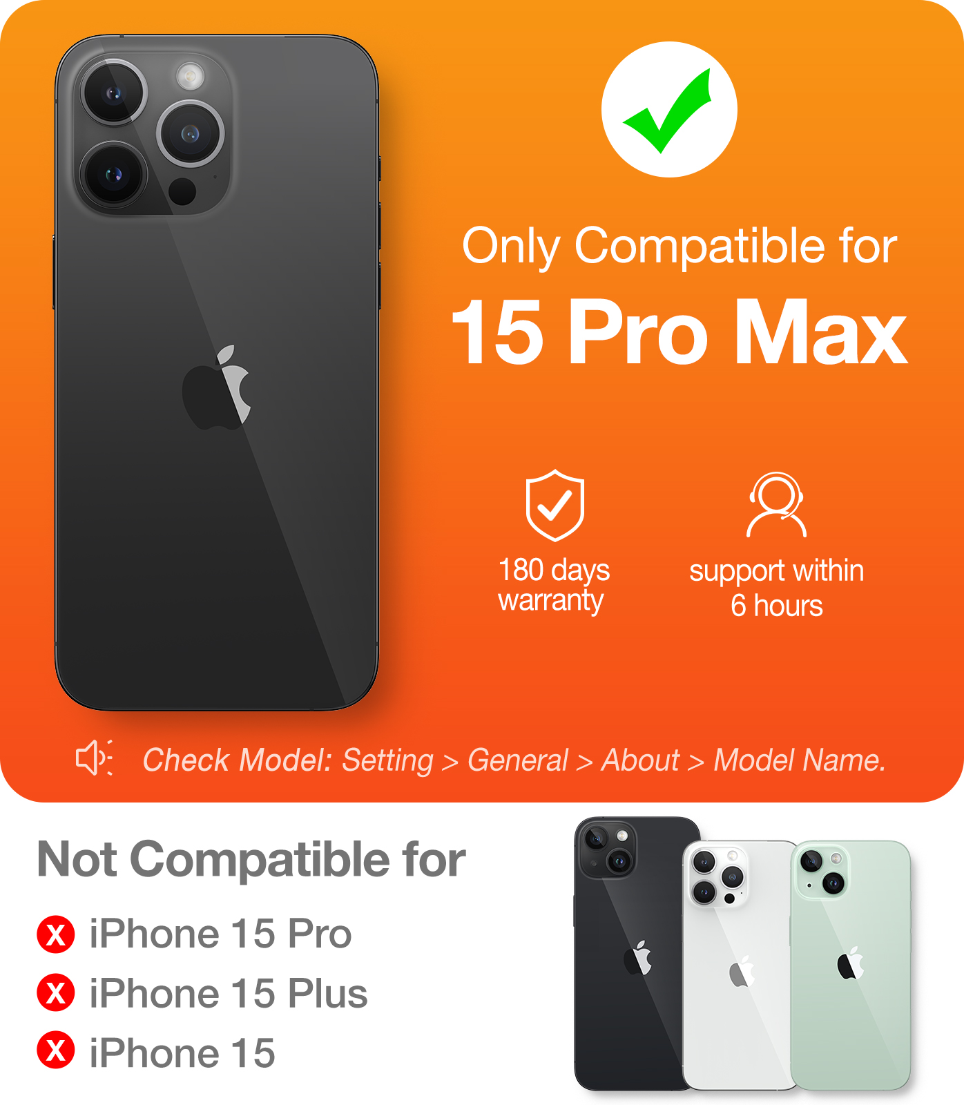 Compatibilité Exclusive avec l’iPhone 15 Pro Max pour la Coque Torras
