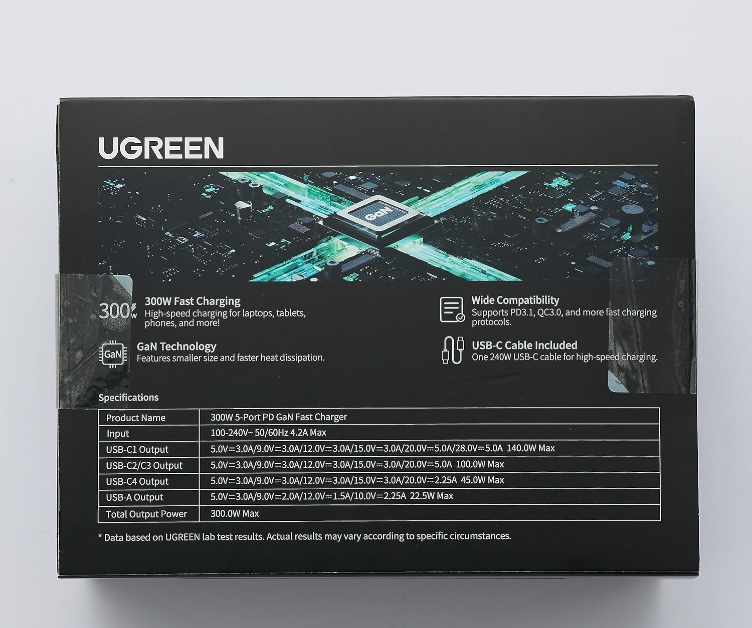 UGREEN Nexode 300W 5 Ports USB C Chargeur Station GaN PD 3.1 PPS Compatible avec 140W – 11