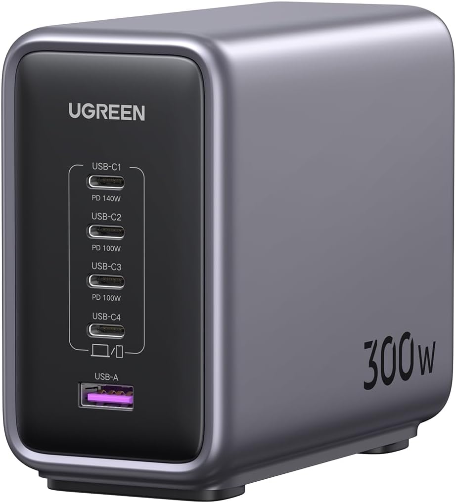 UGREEN Nexode 300W 5 Ports USB C Chargeur Station GaN PD 3.1 PPS Compatible avec 140W