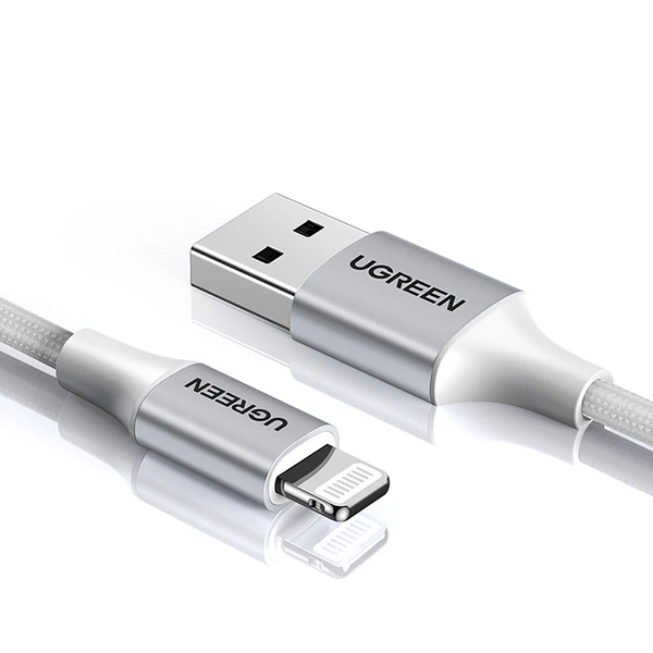 Ugreen Câble de charge USB-A vers Lightning, argent 2m – 2