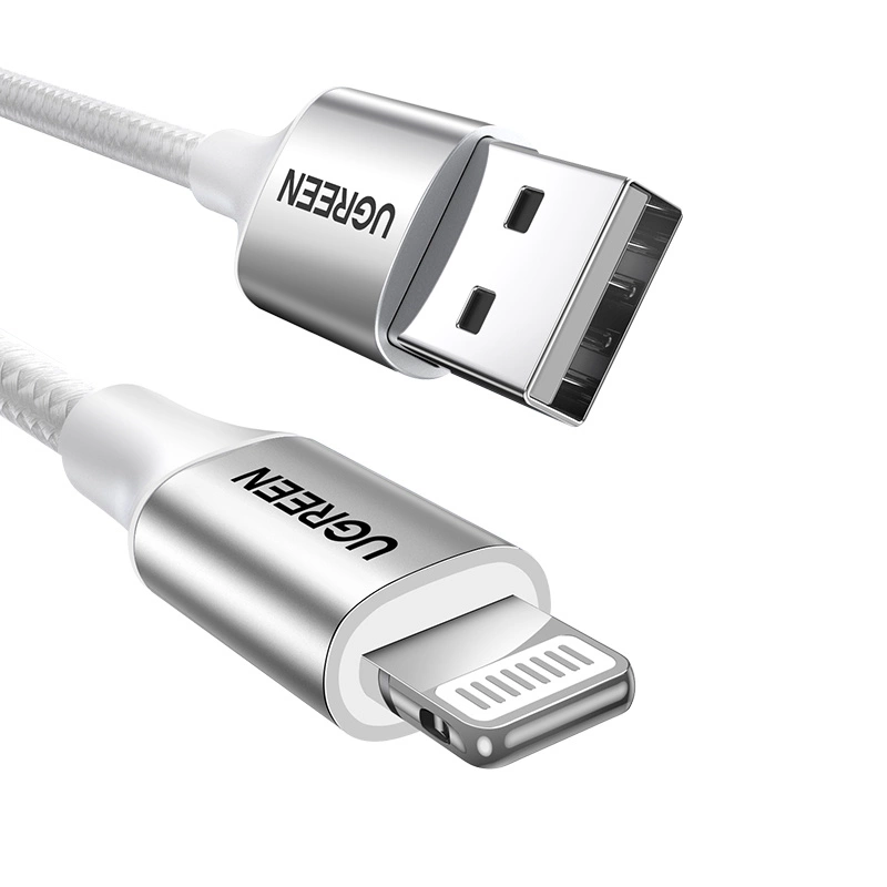 Ugreen Câble de charge USB-A vers Lightning, argent 2m – 3