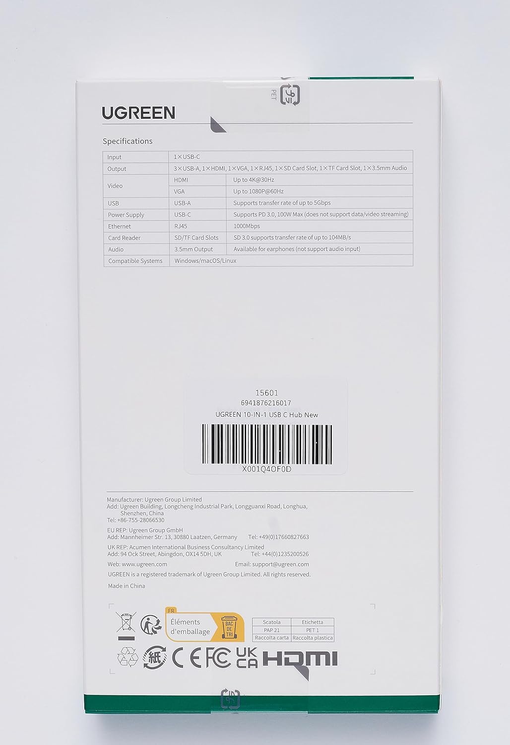 adaptateur-(Hub)-10-en-1-usb-c-ugreen-15601-10