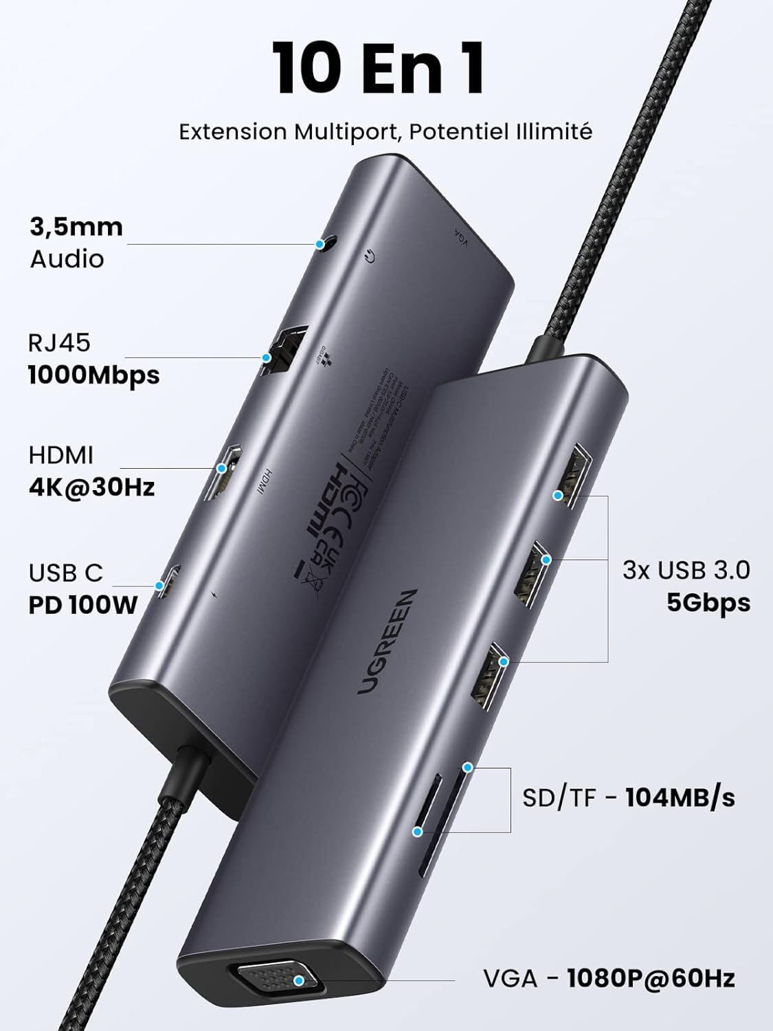 adaptateur-(Hub)-10-en-1-usb-c-ugreen-15601-2