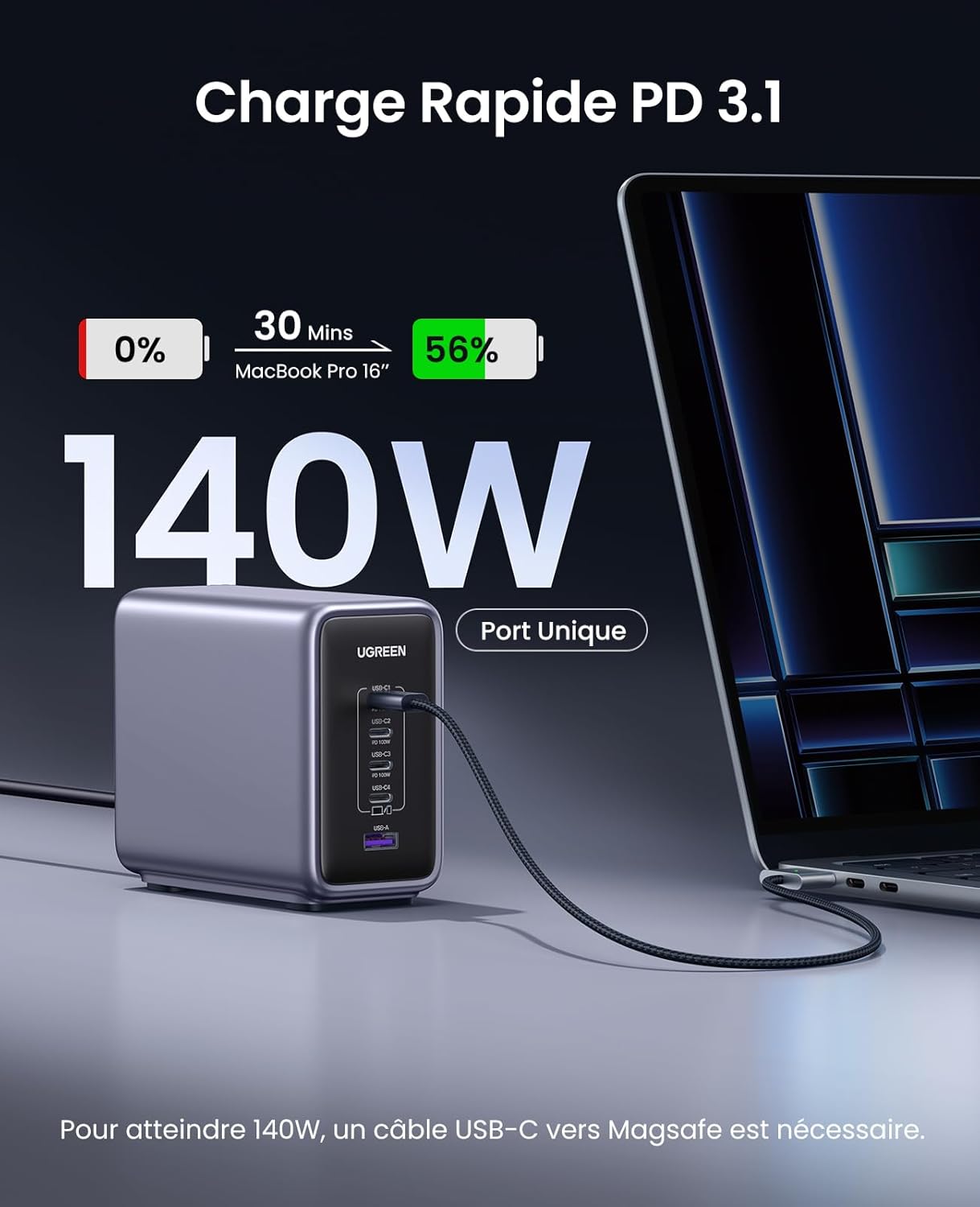 chargeur-nexode-300w-gan-pd-usb-c-avec-5-ports-ugreen-3