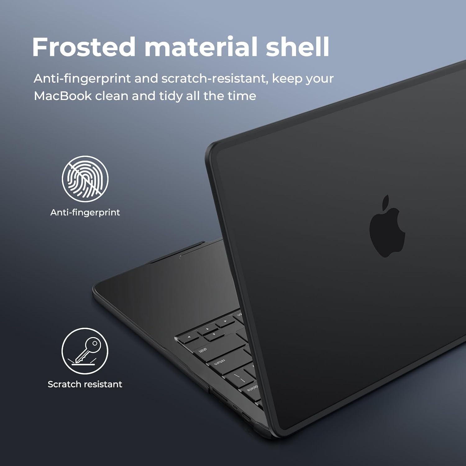 Coque MacBook Pro BlueSwan avec Finition Givrée Anti-Traces