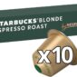 Paquet de capsules Café Starbucks Torréfaction Blonde compatibles Nespresso